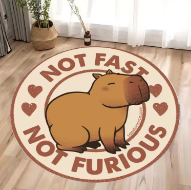 Capybara Rug - Not Fast Not Furious